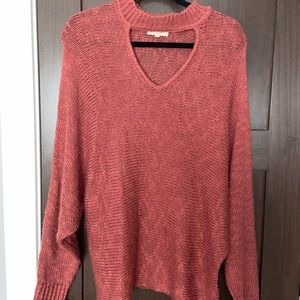 Keyhole neck sweater